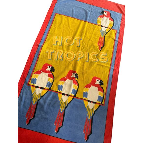 Gramercy Brastex Beach Towel Colorful HOT TROPICS Parrot Jimmy Buffett Vintage - Picture 2 of 7
